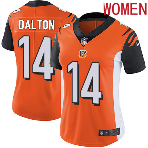 2019 Women Cincinnati Bengals #14 Dalton orange Nike Vapor Untouchable Limited NFL Jersey